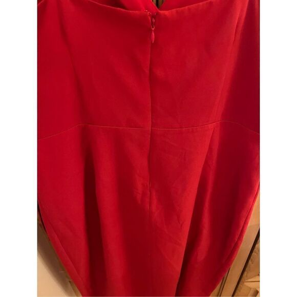 BCBGeneration Red Womens Sleeveless Mini Wrap Dress Size 14 - Picture 6 of 15